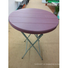Mesa luxuosa de bar Bistro com tampa de pano, 80cm Banheira redonda pluma mesa de cocktail para casamento